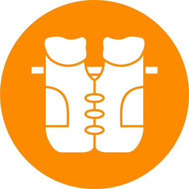 Şişirilebilir yelek simgesinin vektör çizimi