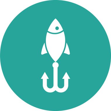 Balıkçılık simgesinin vektör illüstrasyonu