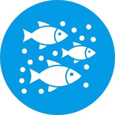 Balık ikonu. vektör illüstrasyonu