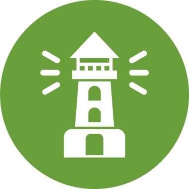 Deniz feneri simgesinin vektör illüstrasyonu