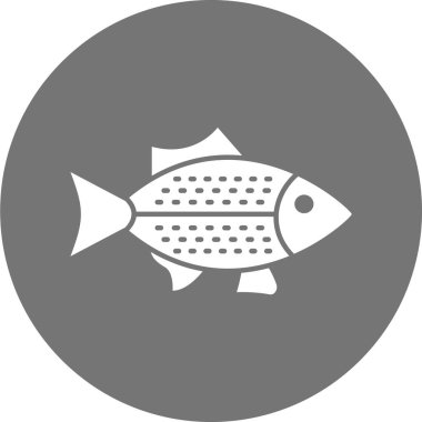 balık simgesi vektör illüstrasyonu