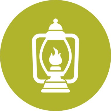 Kamp lambası simgesinin vektör çizimi