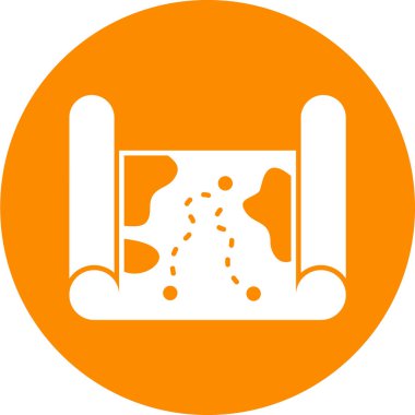 Modern harita simgesinin vektör illüstrasyonu