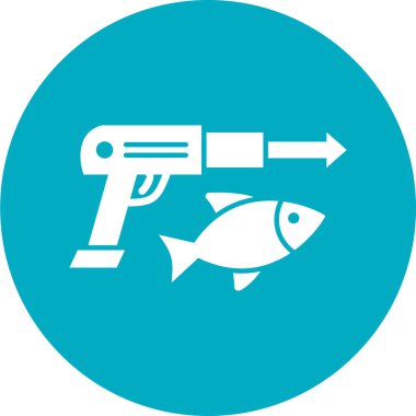 balık simgesi vektör illüstrasyonu