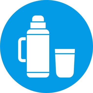 Su şişesi ikonu. vektör illüstrasyonu