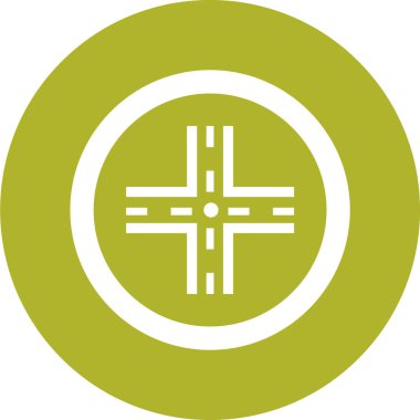 Yol işareti modern simgesinin vektör illüstrasyonu
