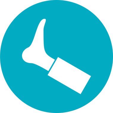 Bacak işaretinin izole edilmiş bir simgesinin çizimi