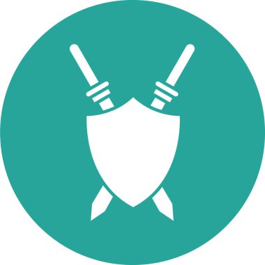 Kılıçlı kalkanın vektör illüstrasyonuName