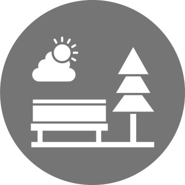 Bir ağaç simgesinin vektör illüstrasyonu