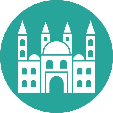 Moda tarzında izole edilmiş cami simgesi