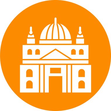 Kiliseye. Web simgesi basit illüstrasyon