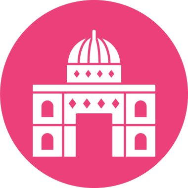 Modern cami simgesinin vektör illüstrasyonu