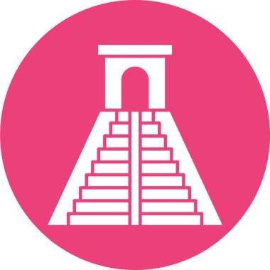 Bir kilisenin piramit biçiminde vektör illüstrasyonu