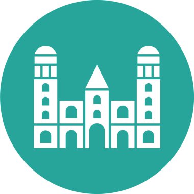 Şato. Web simgesi vektör illüstrasyonu