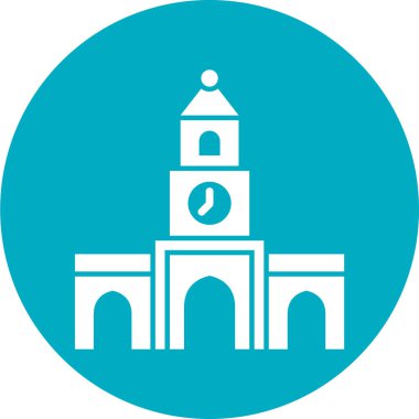 Moda tarzı izole edilmiş arka planda kilise simgesi