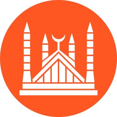 Moda tarzında izole edilmiş cami simgesi