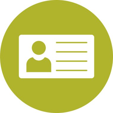 Kimlik kartı simgesi, vektör illüstrasyonu