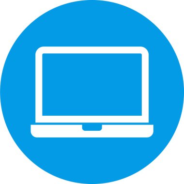 Bilgisayar monitörü simgesi. vektör illüstrasyonu