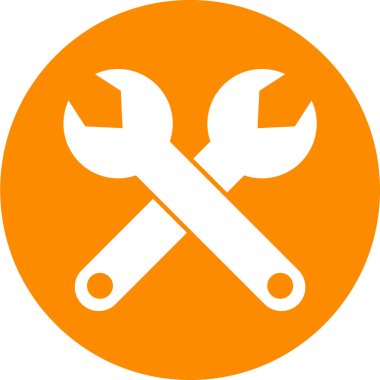 İngiliz anahtarı simgesinin vektör illüstrasyonu