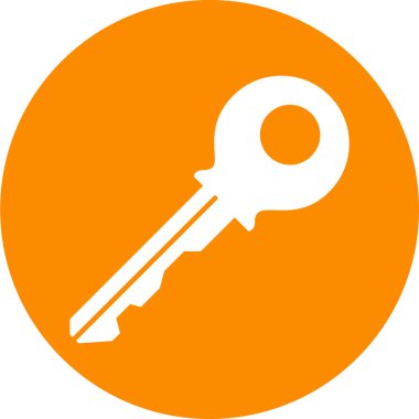 Soyut arkaplanda anahtar simgesi izole edildi