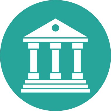 Banka simgesi, vektör illüstrasyonu