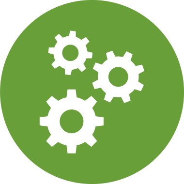 gears vector glyph icon