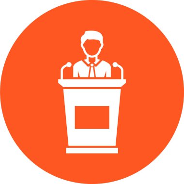 Konferans simgesi. Vektör çizim