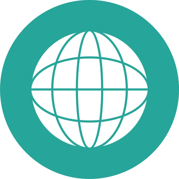 Ikona Globalna Prosta Konstrukcja — Wektor stockowy