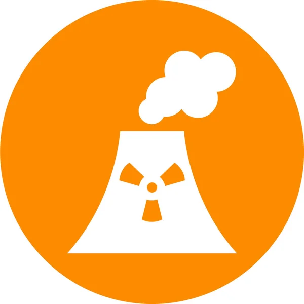 Nükleer Güç Ikonu Vektör Illüstrasyonu — Stok Vektör