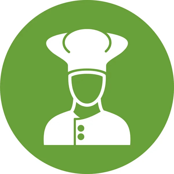 Ilustração Vetor Ícone Chef — Vetor de Stock