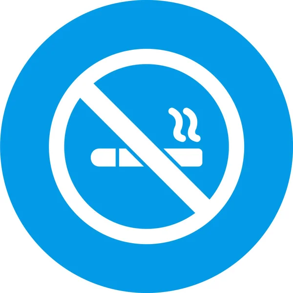 Знак Запрета Курения Символ Сигареты Черно Белый Стиль — стоковый вектор