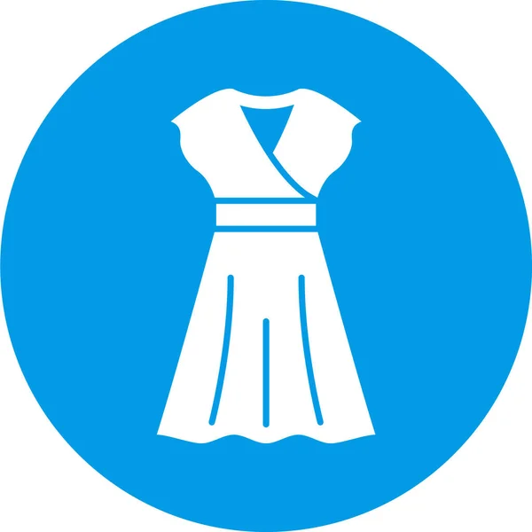 ドレスアイコン ウェブのための服のベクトル記号の簡単なイラスト — ストックベクタ