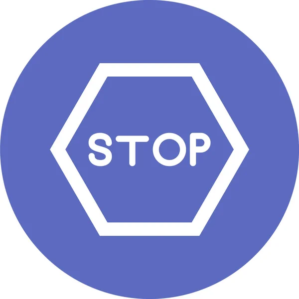 Stop Icono Signo Ilustración Vectorial — Archivo Imágenes Vectoriales