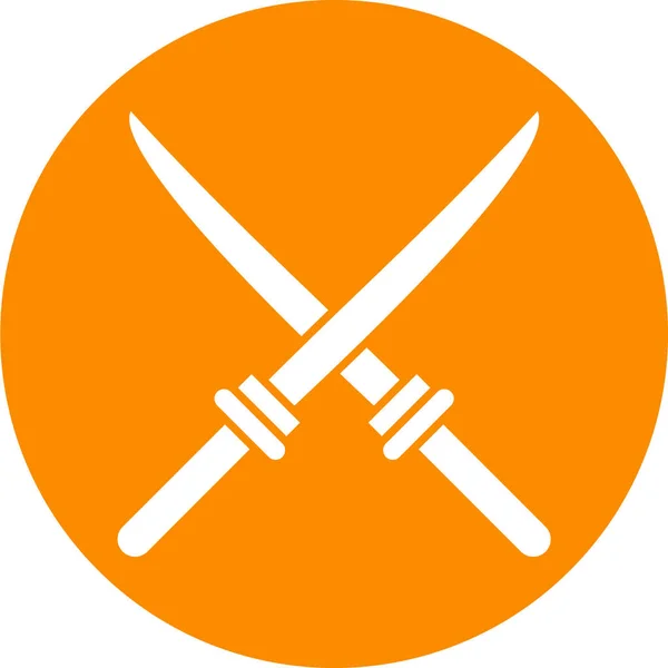 Vector Illustration Swords Icon — Stock Vector