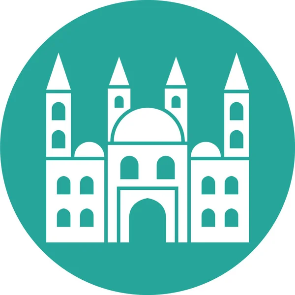 Moschee Ikone Trendigen Stil — Stockvektor