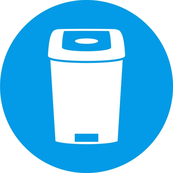 Trash Can Icon Simple Illustration Toilet Bin Vector Button Web — Archivo Imágenes Vectoriales