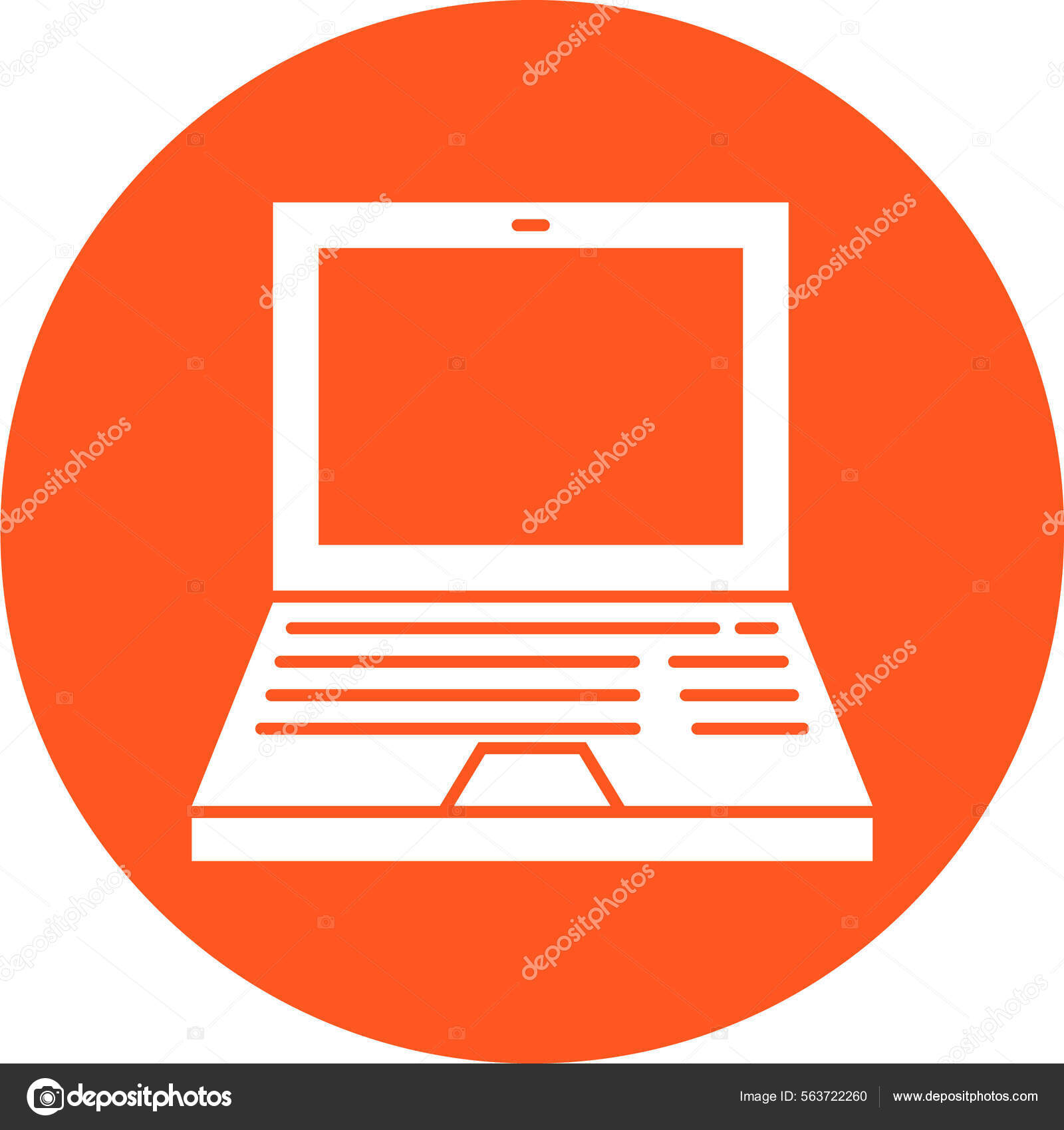 Icono Del Ordenador Portátil Estilo Plano Moda Con Sombra Vector Vector de  stock #563722260 de ©MuhammadAtiq, image size:1600x1699