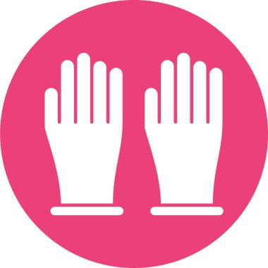 Eldiven simgesi vektör illüstrasyonu