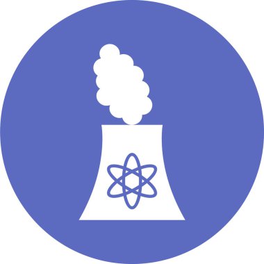 Nükleer güç ikonu vektör illüstrasyonu