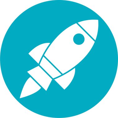 Moda biçimi izole edilmiş arkaplanda roket simgesi