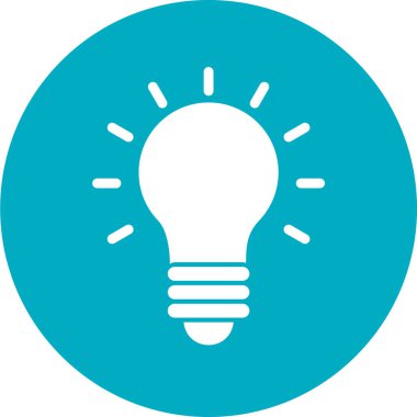 Ampul simgesinin vektör illüstrasyonu