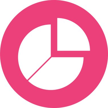 Pasta grafiği simgesi. düz tasarım biçimi.