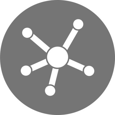 ağ bağlantısı düz simgesi, vektör illüstrasyonu