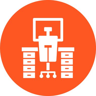 ofis tablo simgesi, vektör illüstrasyonu 