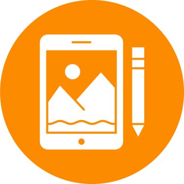 Tablet simge vektör çizim 