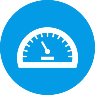 Beyaz arkaplanda hız göstergesi simgesi. vektör illüstrasyonu