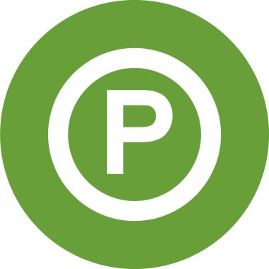 Park işaretinin vektör çizimi