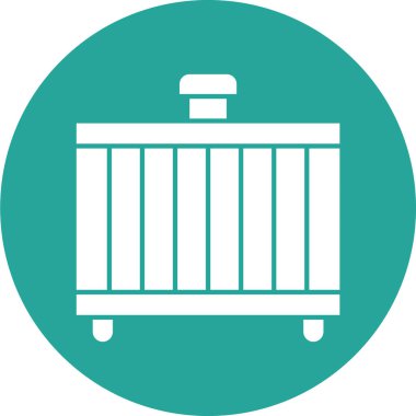 Modern bagaj ikonunun vektör illüstrasyonu