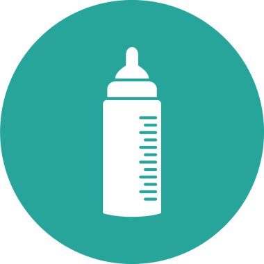 Bebek şişe ikonu. Web için yeni doğan emzik vektör simgelerinin basit bir çizimi