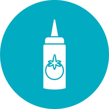 Ketçap basit simgesinin vektör çizimi